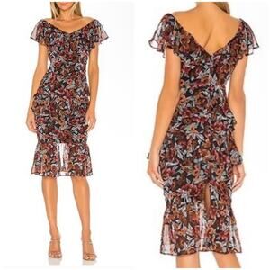 Majorelle Tina Floral Midi Dress
